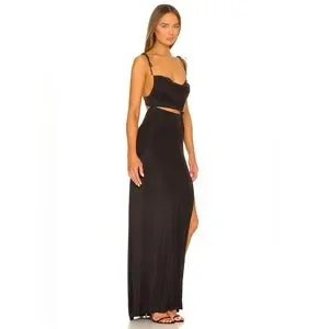 kyra cut out maxi dress for love and lemons FOR LOVE & LEMONS Kyra Cut Out Maxi Dress In Lemon size L